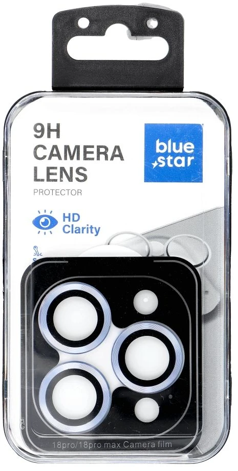BlueStar Blue Star Camera Lens Protector Mėlynas STAR Easy Install IPHONE 18 PRO / 18 PRO MAX šviesiai mėlynas