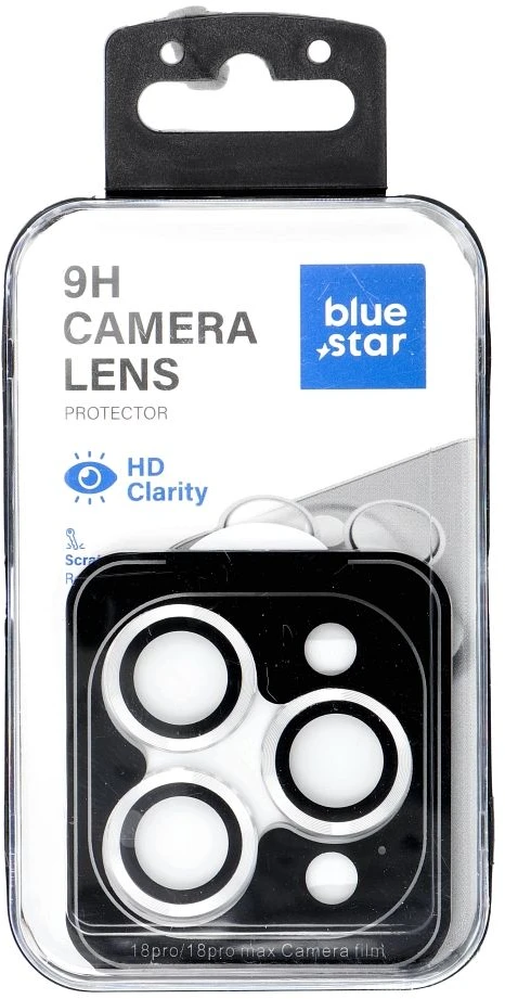 BlueStar Blue Star Camera Lens Protector Mėlynas STAR Easy Install, skirtas IPHONE 18 PRO / 18 PRO MAX, sidabrinis