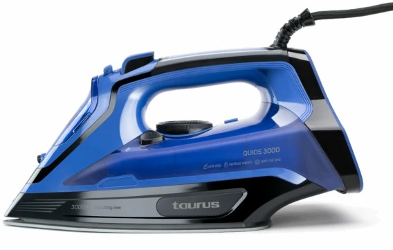 Garų Lygintuvas - Taurus 3000 W, Keraminis Padas, Juoda/Mėlyna