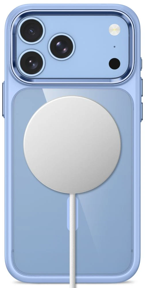 Tech-Protect Magmat Magsafe CC Dėklas, skirtas iPhone 17 Pro / 18 Pro - Skaidrus šviesiai mėlynas