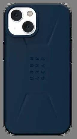 UAG Urban Armor Gear dėklas CIVILIAN, suderinamas su „MagSafe“, skirtas IPHONE 14 Plus, tamsiai mėlynas