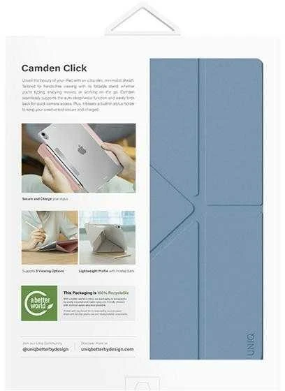 UNIQ Camden Click Dėklas Apple iPad Air 13″ (2024) mėlynas/stone mėlynas