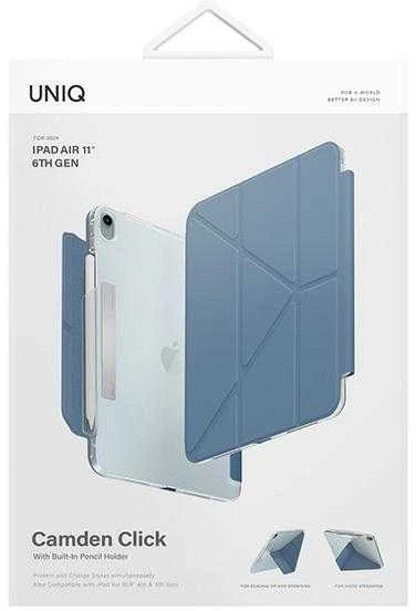 UNIQ Camden Click Dėklas Apple iPad Air 11″ (2024) mėlynas/stone mėlynas