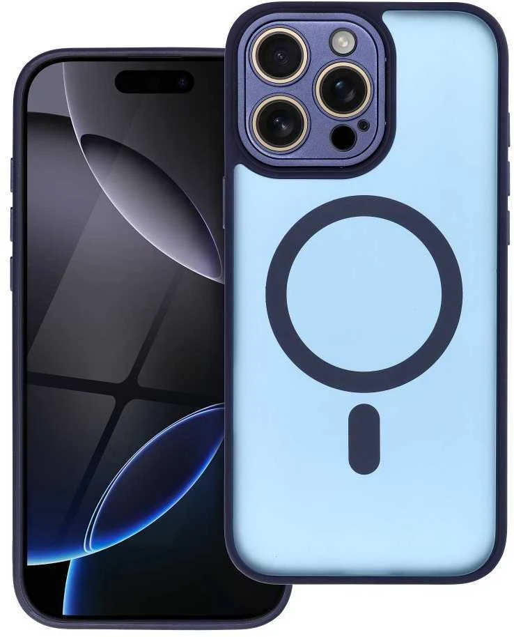 OEM dėklas, skirtas iPhone 15, Variete Mag dėklas, suderinamas su MagSafe, tamsiai mėlynas