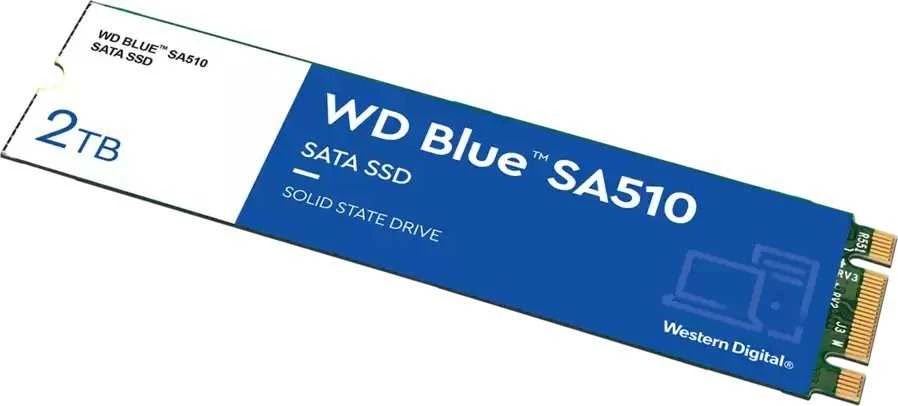 Sandisk „Western Digital“ Mėlyna SA510 M.2 2TB serijos ATA III diskas