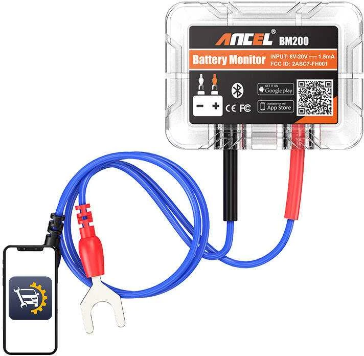 „Bluetooth“ akumuliatoriaus testeris Ancel BM200