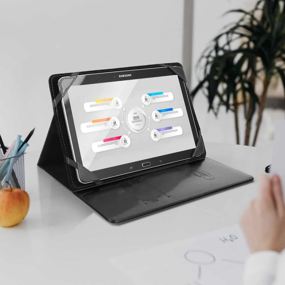 Oem BLUN universal case for tablets 10" (UNT) juodas