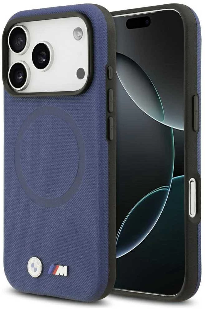BMW M FW metalinis logotipo „MagSafe“ dėklas, skirtas „iPhone 17 Pro Max“ – tamsiai mėlynas