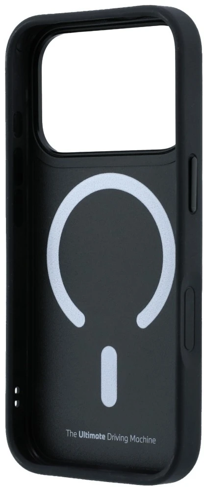 BMW M Kevlar raudonas spausdintas žiedas su metaliniu logotipu MagSafe dėklas iPhone 18 Pro Max / 17 Pro Max - Juodas