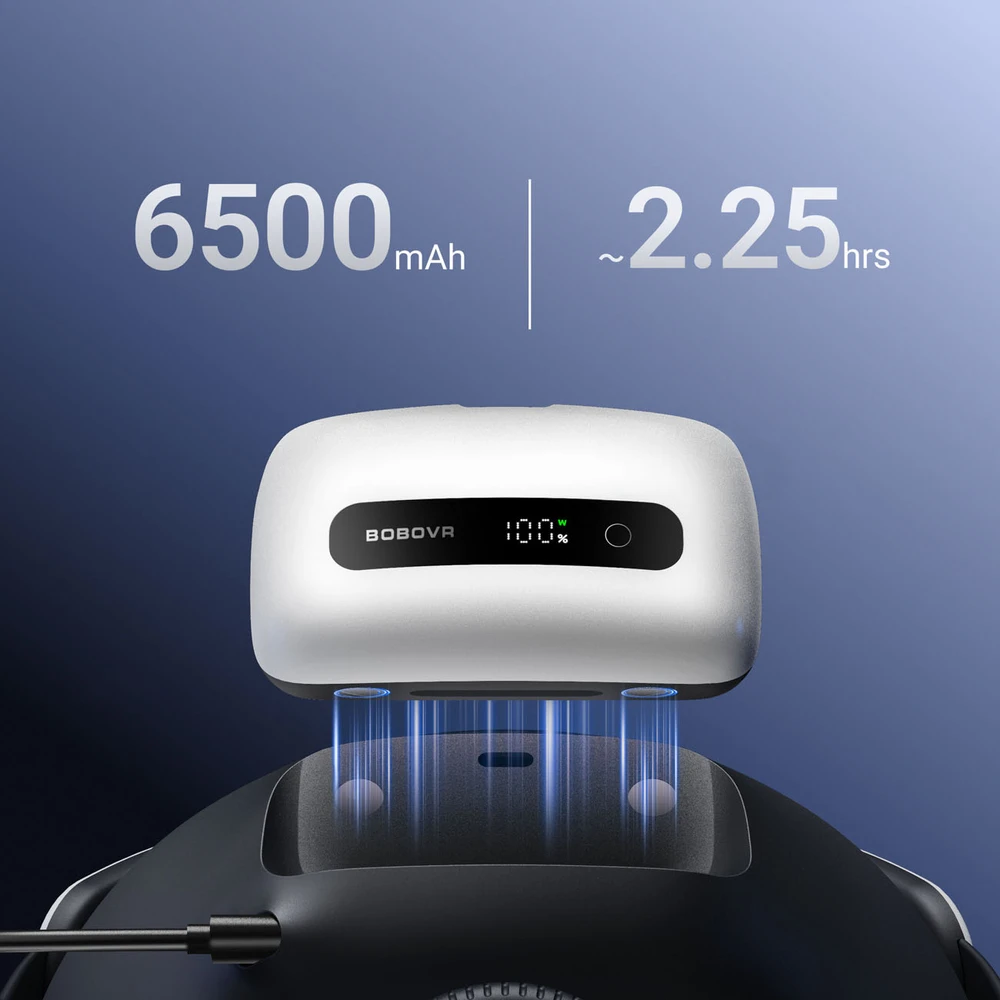 BoboVR BM60-1 6500 mAh baterija BoboVR M3 Pro+ ir BoboVR M3 su įkrovimo stotele - Baltas