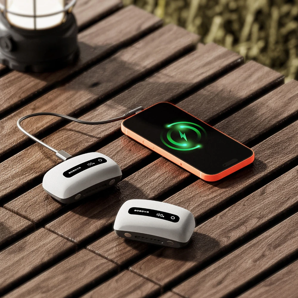 BoboVR BM60-2 6500 mAh Baterija, skirta BoboVR M3 Pro+ ir BoboVR M3, 2 vnt. su įkrovimo stotele – Baltas