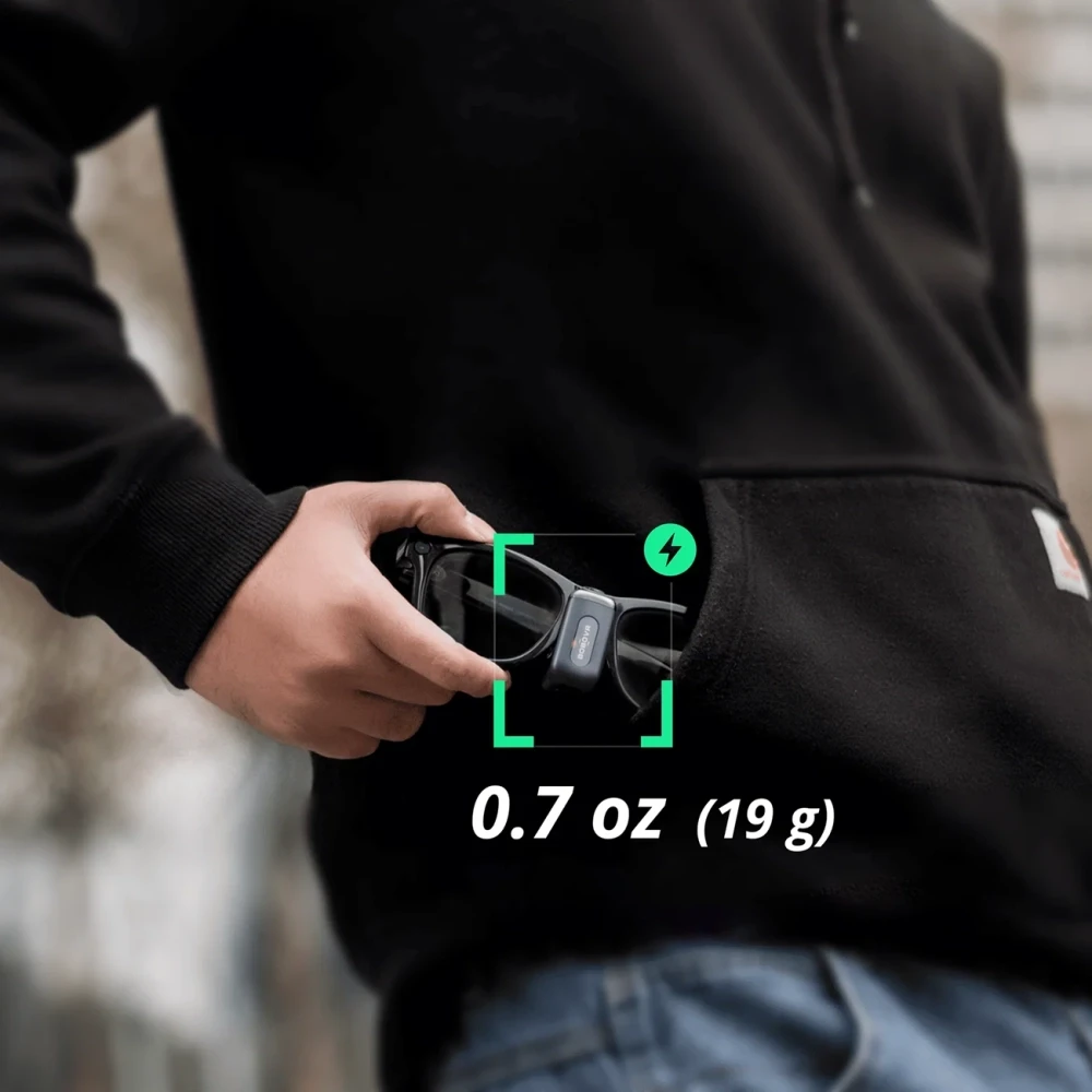 BoboVR CG2 3-in-1 išmanųjų akinių įkrovimo stotelė su segtuku 350 mAh ir dėklu - Juoda
