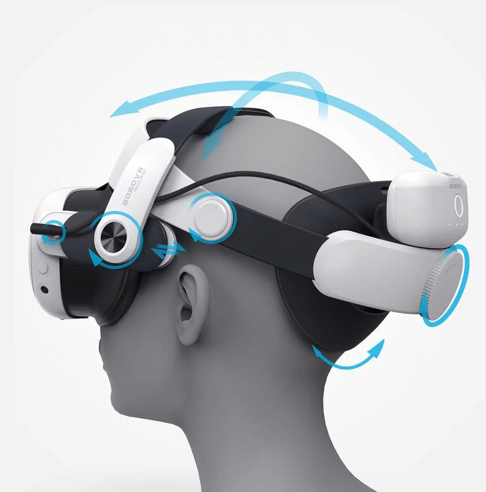 BOBOVR M3 Pro galvos dirželis + akumuliatorius skirtas Oculus Quest 3