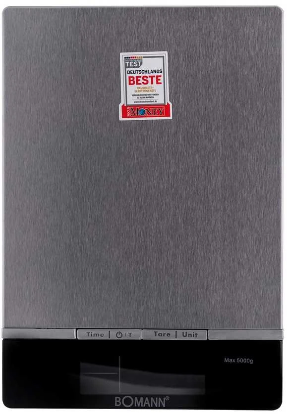 Virtuvinės svarstyklės Bomann KW 1421 CB Juodas, Nerūdijantis plienas Electronic kitchen scale