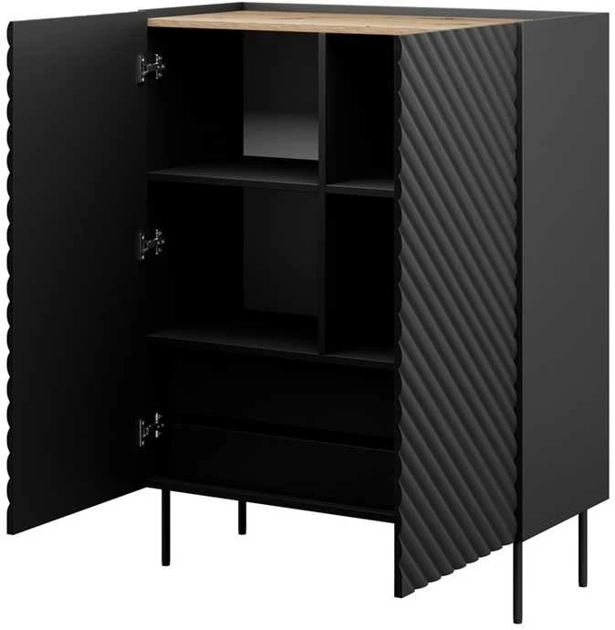 Cama Meble Lentyna - Onda 2D2SZ 98x45x127 Juoda