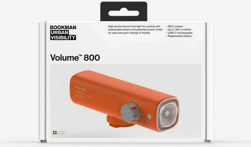 BOOKMAN Volume Front 800 dviračio žibintas Oranžinis