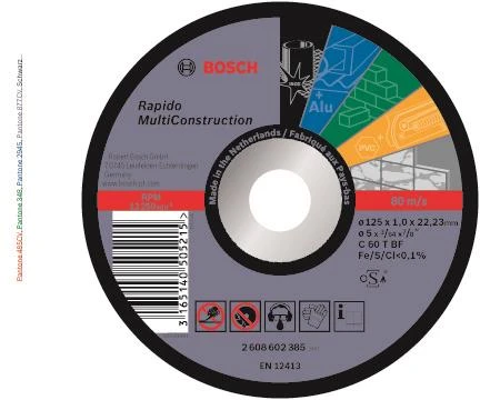 Bosch Univers. pjovimo diskas 125x22,2x1,0 mm MultiCon.