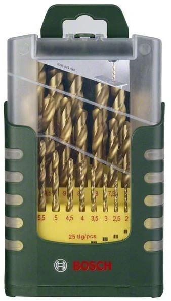 Grąžtas Bosch HSS-TiN komplektas 19 dalių 1-10mm