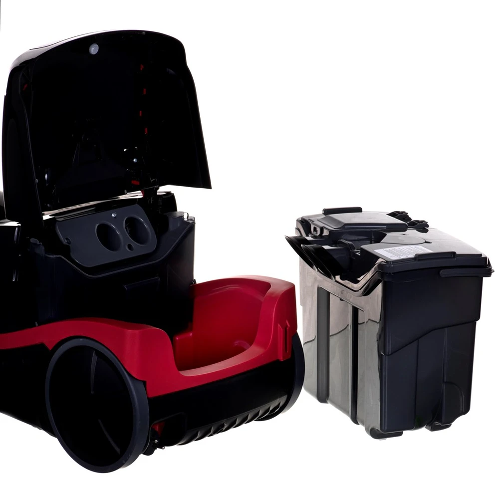 Sauso ir drėgno valymo dulkių siurblys Bosch AquaWash & Clean BWD421POW, 2100 W, Juodos ir raudonos spalvos
