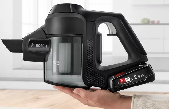 Bosch BBS611BSC Serie | 6 įkraunamasis dulkių siurblys Unlimited, Juodas