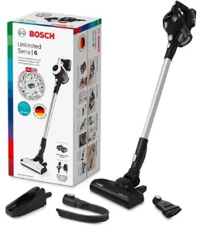 Bosch BBS611BSC Serie | 6 įkraunamasis dulkių siurblys Unlimited, Juodas