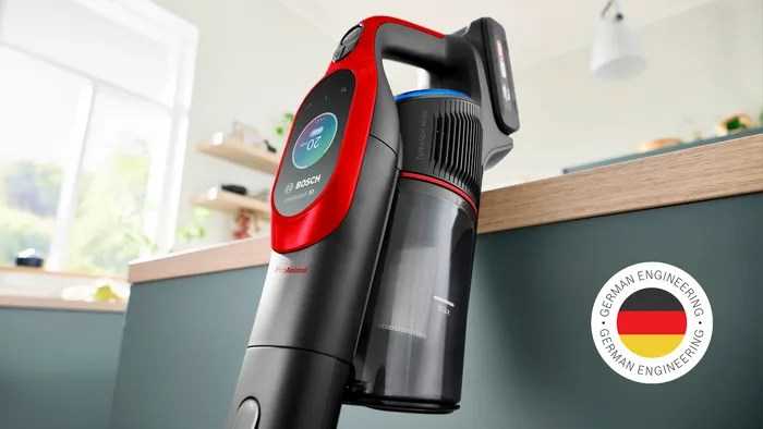 Dulkių siurblys Bosch BCS1041PET stick vacuum/electric broom Baterija Dry HEPA Bagless 0.4 L 23.5 W Juodas, Raudona 4 Ah