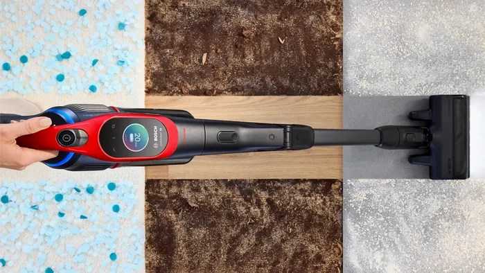 Dulkių siurblys Bosch BCS1041PET stick vacuum/electric broom Baterija Dry HEPA Bagless 0.4 L 23.5 W Juodas, Raudona 4 Ah
