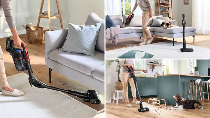 Dulkių siurblys Bosch BCS1041PET stick vacuum/electric broom Baterija Dry HEPA Bagless 0.4 L 23.5 W Juodas, Raudona 4 Ah