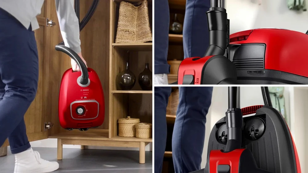 Bosch BGB41PET1 Serija 4, Dulkių siurblys su maišeliu, ProAnimal, Raudona