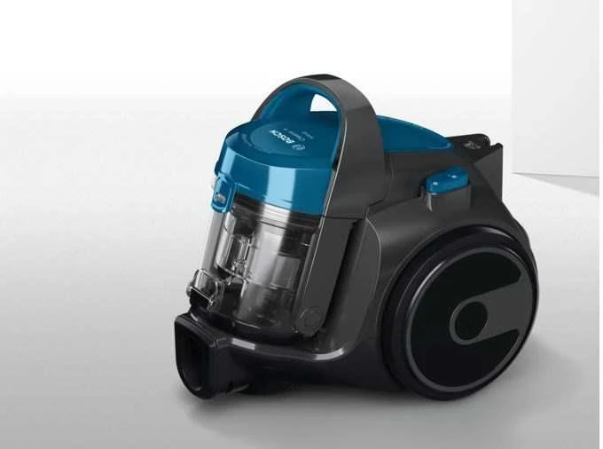 Bosch | Dulkių siurblys | BGS05A220 | Be maišelio | Dulkių talpa 1,5 l | Pilkas/Mėlyna