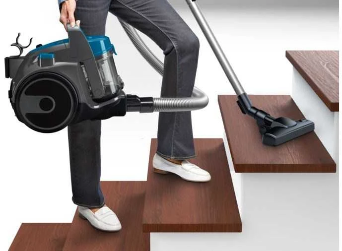 Bosch | Dulkių siurblys | BGS05A220 | Be maišelio | Dulkių talpa 1,5 l | Pilkas/Mėlyna