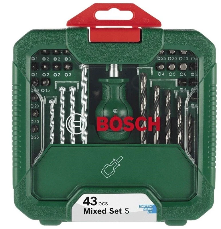 Antgalių ir grąžtų rinkinys Bosch, 43 vnt.