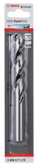 Grąžtas Bosch HSS TWIST DRILL BIT POINTTEQ 12.0MM