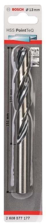 Grąžtas Bosch HSS TWIST DRILL BIT POINTTEQ 13.0MM