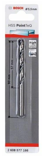 Grąžtas Bosch HSS TWIST DRILL BIT POINTTEQ 5.5MM