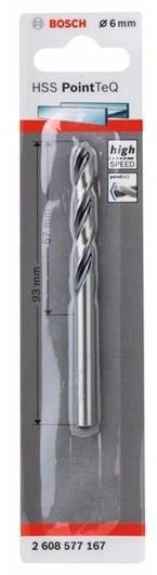 Grąžtas Bosch HSS TWIST DRILL BIT POINTTEQ 6.0MM