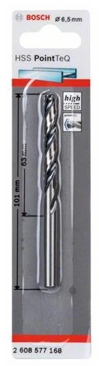 Grąžtas Bosch HSS TWIST DRILL BIT POINTTEQ 6.5MM