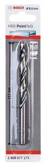 Grąžtas Bosch HSS TWIST DRILL BIT POINTTEQ 8.5MM
