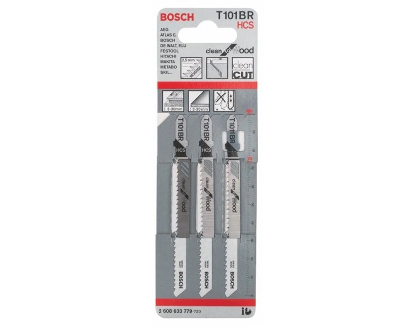 Bosch 3 siaurapj.pjūkleliai T 101 BR