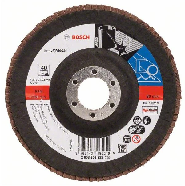Bosch Šlifavimo svirtis, metalinis stalviršis X571 D=125 mm, K 40,1 vnt.