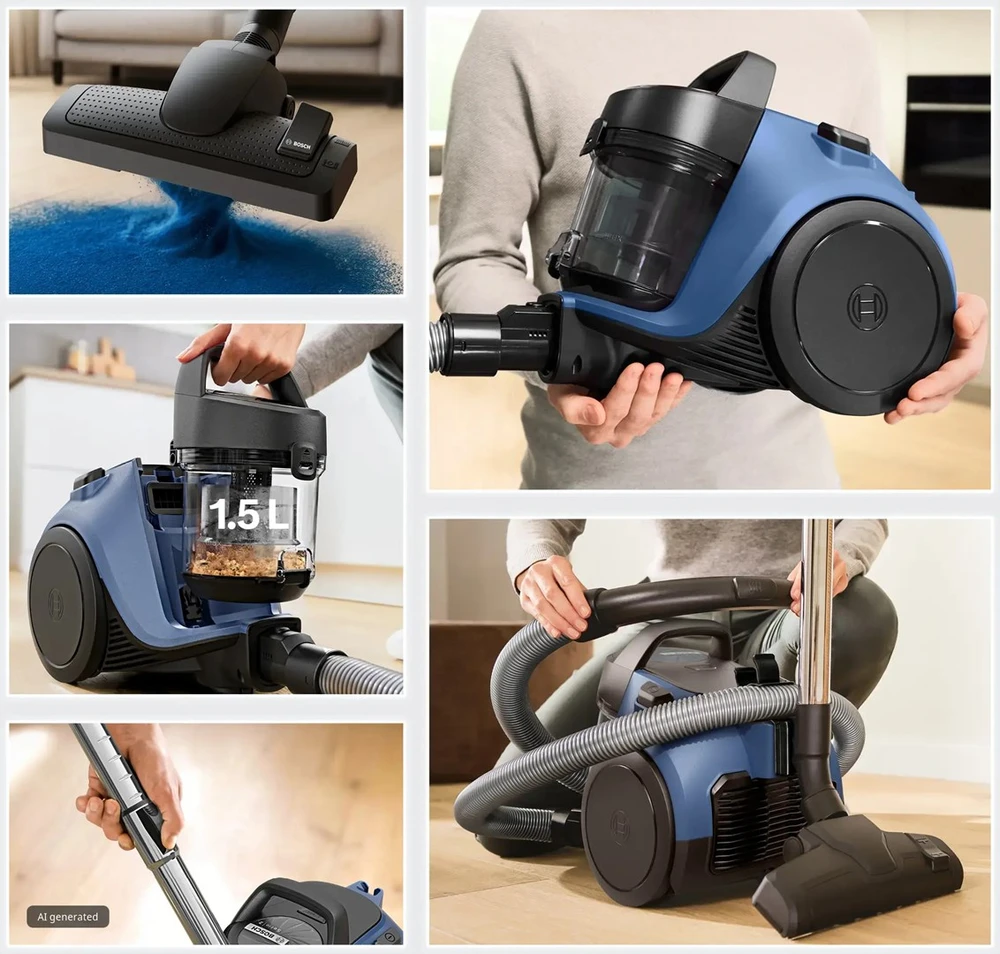 Bosch Serie 2 BGC05LBU2 vacuum 1.5 L Cylinder vacuum Dry 700 W Bagless