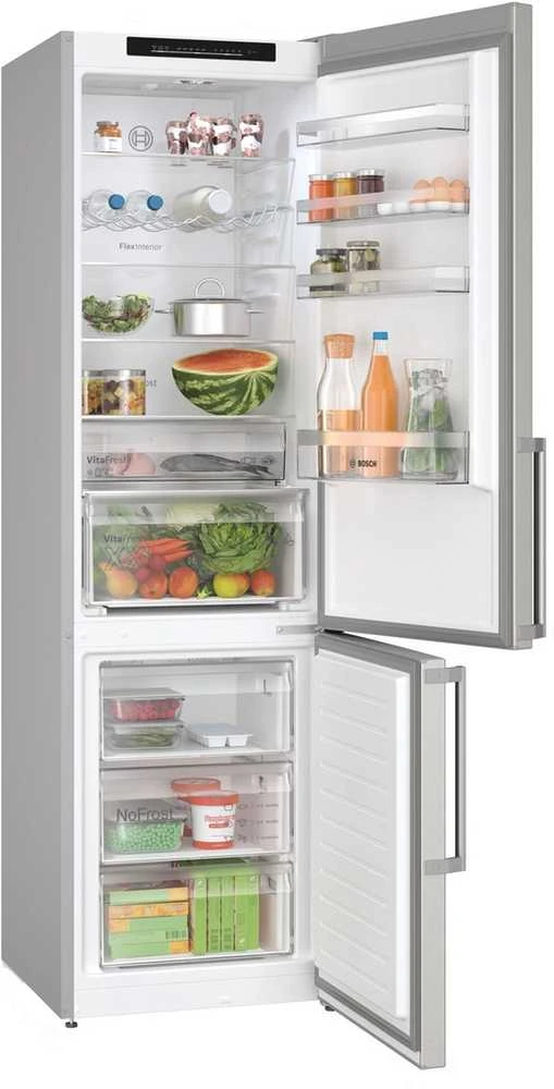 Bosch Serie 4 KGN39VIBT fridge-šaldiklis Freestanding 363 L B Nerūdijantis plienas