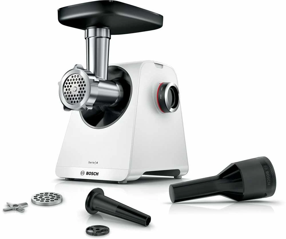 Bosch MFWS420W Serija 4, Mėsmalė, MultiPower Series 4, 1900 W, Baltas, Baltas
