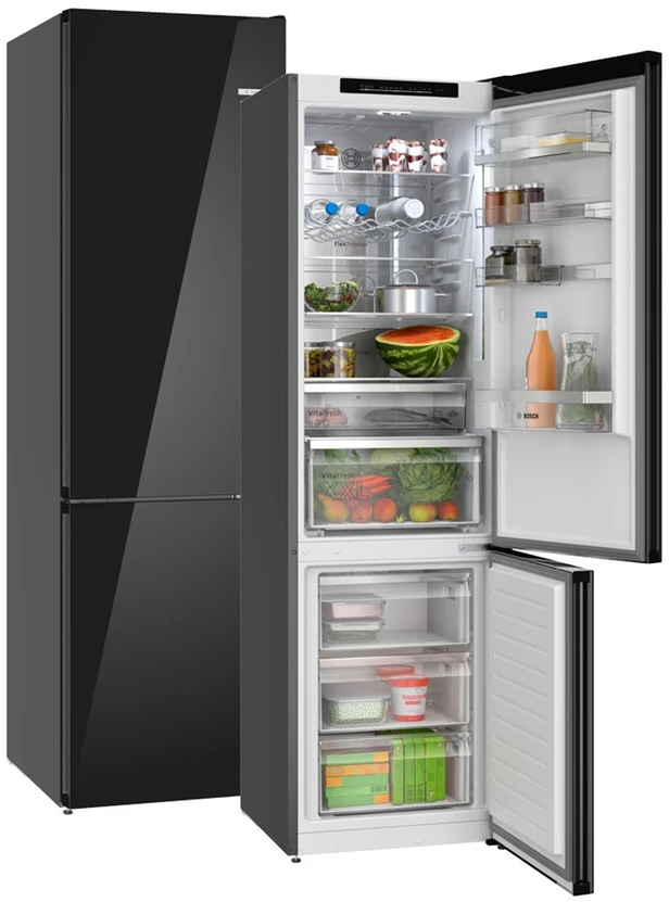 Bosch Serie 6 KGN39LBCF fridge-šaldiklis Freestanding 363 L C Juodas