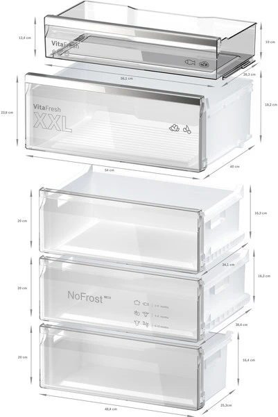 Bosch Serie 6 KGN49LBCF fridge-šaldiklis Freestanding 440 L C Juodas