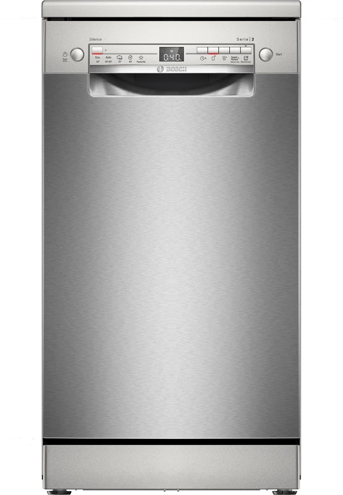 Bosch SPS2HKI02E Laisvai pastatoma indaplovė 45 cm Šlifuoto plieno