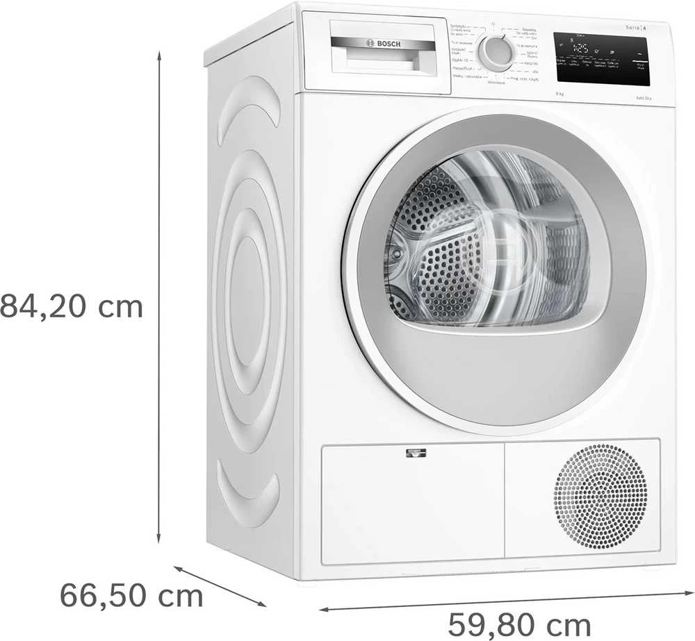 BOSCH WTH86277PL drabužių džiovyklė su šilumos siurbliu, 8kg Balta