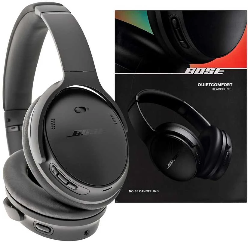 Belaidės ausinės Bose QuietComfort, Juodos spalvos