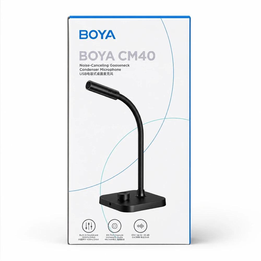 BOYA CM40 laidinis konferencinis mikrofonas - juodas