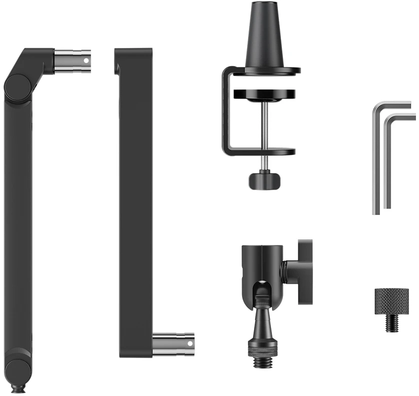 BOYA MIC ARM LP žemo profilio mikrofono laikiklis su spaustuku - juodas